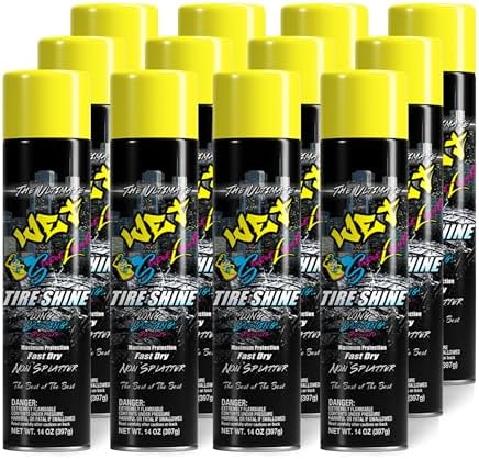 Ultimate Wet Tire Shine Aerosol Spray, 14 oz, Pack of 12