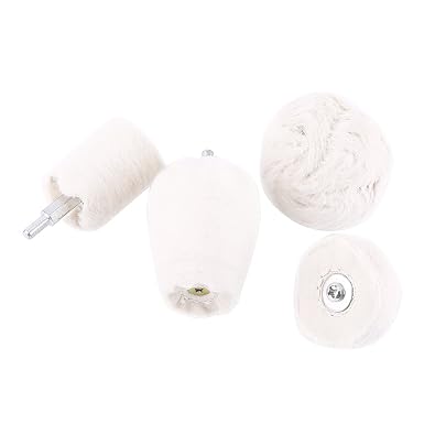 4 Pack Car Buffing Pad, Keenso Auto Cotton Polishing Mop Wheel Polishing Waxing Pads Kits for Automobile Motorcycle Beau