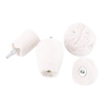 4 Pack Car Buffing Pad, Keenso Auto Cotton Polishing Mop Wheel Polishing Waxing Pads Kits for Automobile Motorcycle Beau