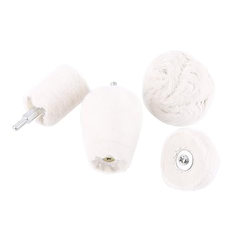 4 Pack Car Buffing Pad, Keenso Auto Cotton Polishing Mop Wheel Polishing Waxing Pads Kits for Automobile Motorcycle Beau