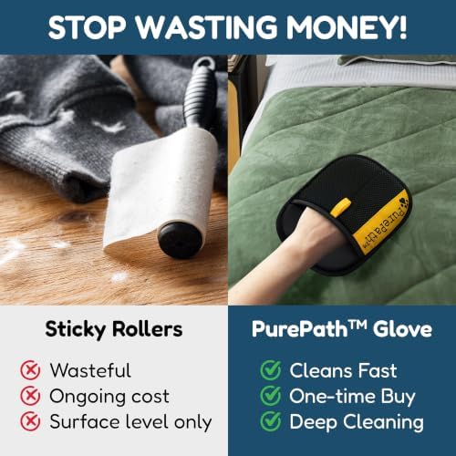 Pet Hair Remover Gloves 2 Pack - Reusable Dog & Cat Hair Remover