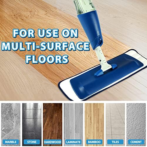 6 Pack Microfiber Cleaning Pads for Bona Mop, Safe for Hardwood and Hard-Surface Floors, Reusable Microfiber Mop Pads for 18 Inch Mop, No Residue, Super-Absorbent, Over 500 Machine Washes