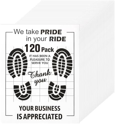 120 Pcs Paper Floor Mats for Cars, 16"x20" Disposable Car Floor Mats