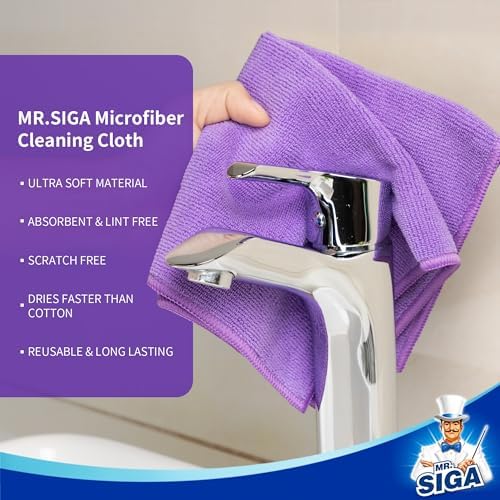 Microfiber Cleaning Cloths, Streak Free Microfiber Towels, 12 Pack