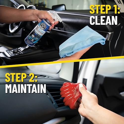Interior Car Cleaning Kit, Cleaner, Brushes, Gel & Bag