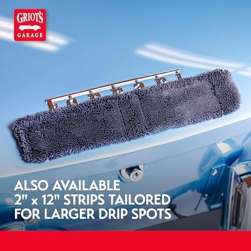 PFM Trickle Trap, Hyper-Absorbent Car Drying Pads, Prevents Water Spots and Etching, Machine Washable, 2’ x 4”, Set of 4