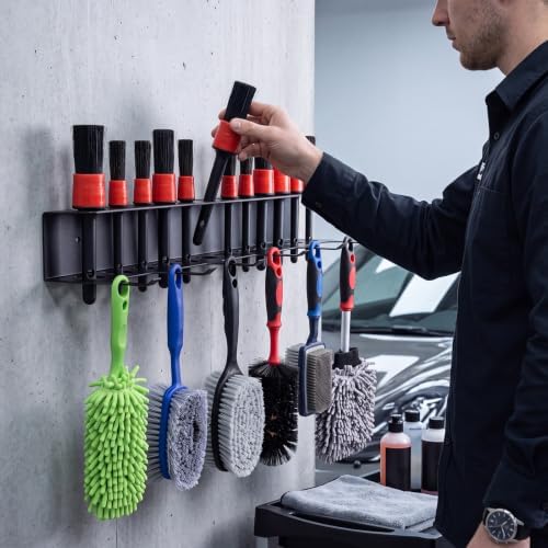 2 Pcs Car Detailing Brush Holder Wall Mount Organizer