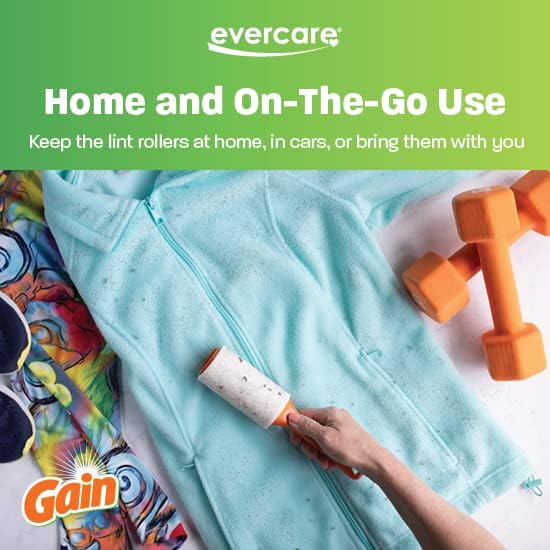 Evercare Pack of 6 Gain Scented All-Purpose Lint Roller Refill Rolls, 60 Sheets Each