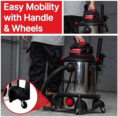 5761311 12-Gallon Wet/Dry Shop Vacuum, 6 Peak HP