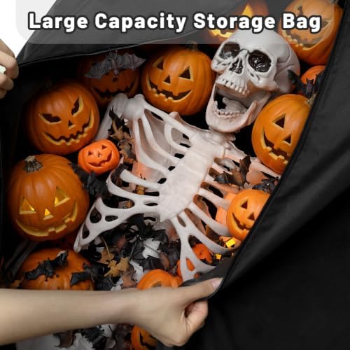 Large Halloween Storage Bag, Fits Up 12Ft Skeleton, Black