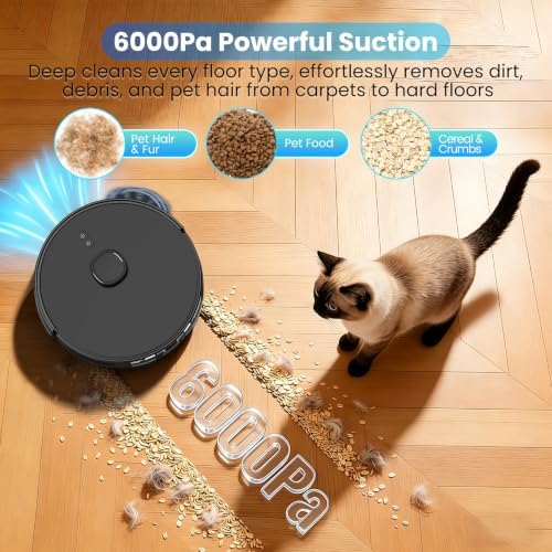 Robot Vacuum and Mop for Pet Hair, Intense Power-Lifting Suction