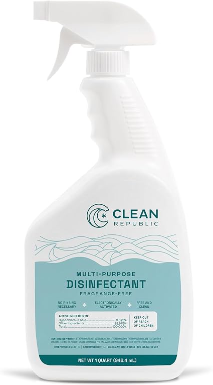 Multi-Purpose Disinfectant, Hypochlorous Acid Cleaner, 32oz Spray Bottle