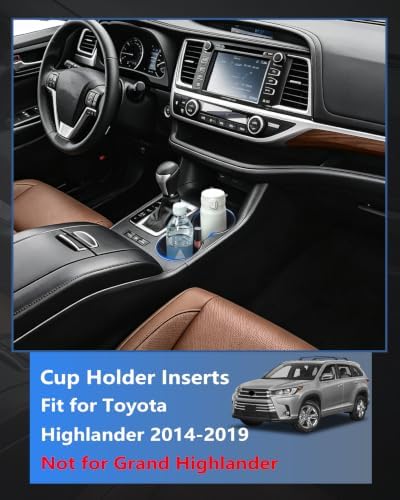 Cup Holder Inserts for Toyota Highlander 2014-2019 Accessories