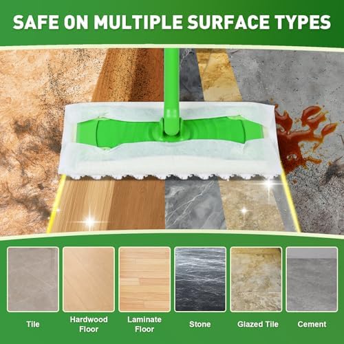 100ct Dry Sweeping Cloths for Swiffer Sweeper Mop, Heavy Duty Microfiber Duster Mop Pad Refills, Captures Dust & Pet Hair, for Hardwood Floors and Multi-Surface Cleaning