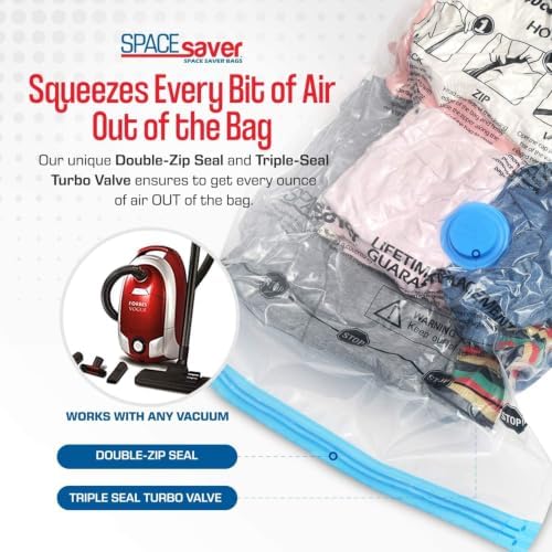 Vacuum Storage Bags with Hand Pump, Variety, 10 Pack
