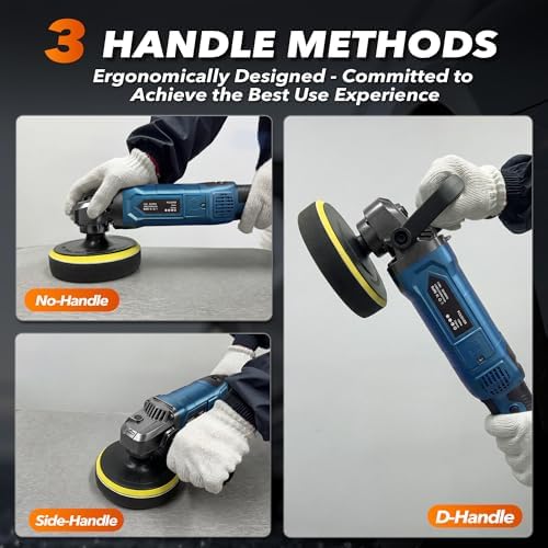 Buffer Polisher, 1600W Rotary Car Buffer, 6 Inch/7 Inch, Blue