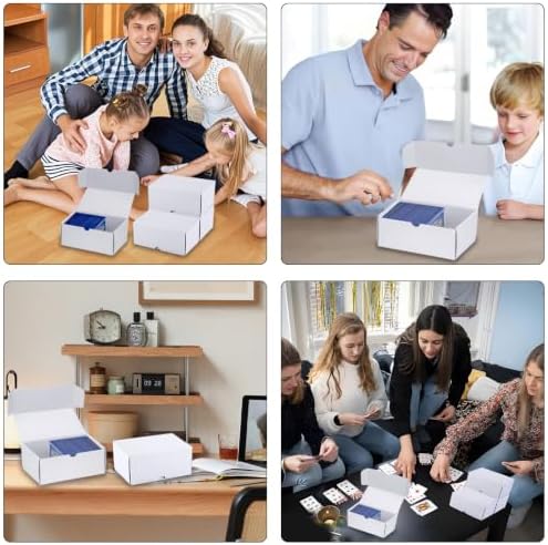 Trading Card Storage Box, 10-Pack 600 Count White Corrugated Cardboard Box