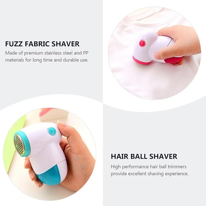 Hemoton 3 Pack Mini Clothes Lint Remover Shaver Portable Fabric Hair Ball Trimmers for Sweaters Jackets Pills Fuzz Removal 3.93X2.95X1.96 Inch