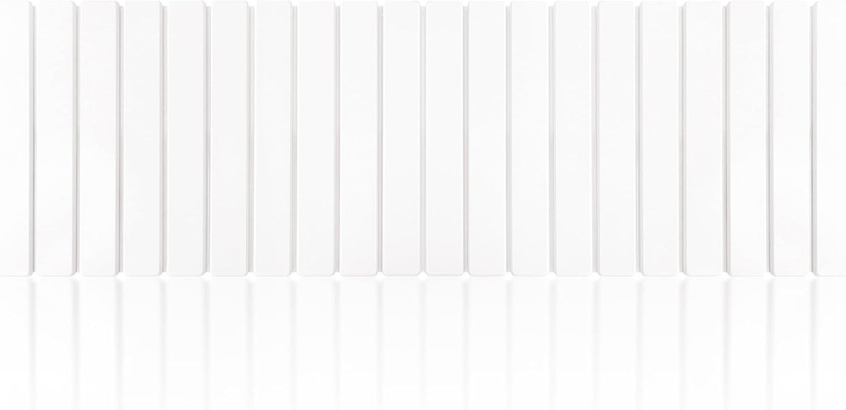 Long Stone Bath Mat, 47x16 inch Roll Out Stone Bath Runner, White
