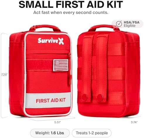 Small First Aid Kit, Emergency Kit for 1-2 People