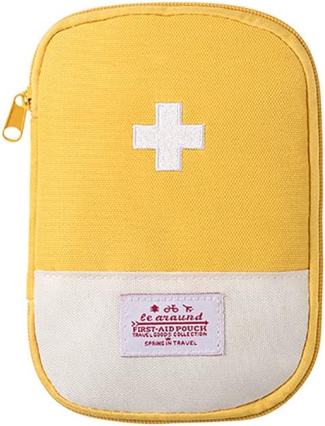 Katutude Empty First Aid Bag Mini First Aid Pouch Potable Emergency Medical Bag Medicine Storage Organizer Travel Size S