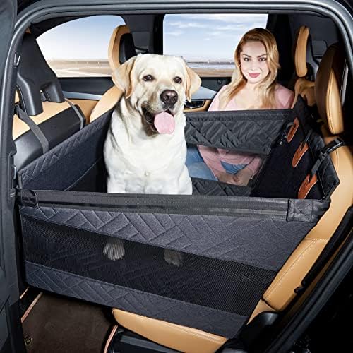 Large Dog Car Seat,Back Seat Extender for Dogs,Hard Bottom Seat Cover