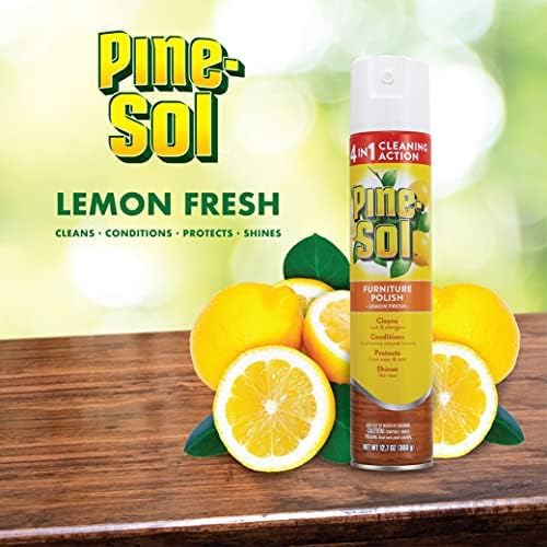 Furniture Polish Spray, Wood Cleaner, Lemon, 12.7 oz, 6 Pack