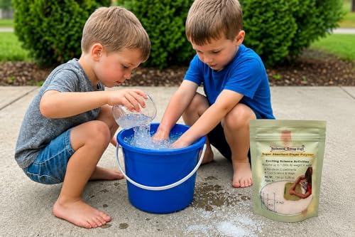 Super Absorbent Diaper Polymer – 1 lb Water Absorbing Powder for Kids Science Experiments, Magic Tricks, STEM Learning Activities, Instant Gel Science Project Supplies