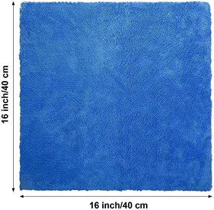 40 Pcs 16 x 16 Inch Microfiber Towels for Cars, 500 GSM Edgeless Plush Car Detailing Towels, Lint Free Scratch Free Cleaning Cloths for Drying, Washing, Polishing, Waxing, Home (Dark Blue)