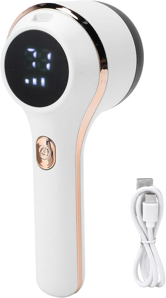 Fabric Shaver, Electric Lint Remover, Fabric Shaver Lint Remover for Clothes, Rechargeable Lint Shaver, Digital Display Sweater Defuzzer for Clothes, Upholstery, Furniture (White)