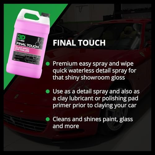 Final Touch Detail Spray, 1 Gallon – Quick Detailer Spray for Showroom Shine, Waterless Detail Spray, Easy Spray-On Wipe-Off Formula, Maintains Wax Protection