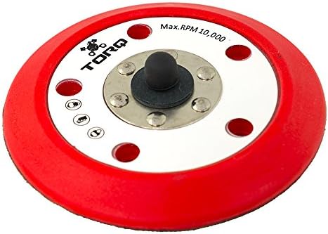 TORQ R5 Dual-Action Backing Plate, Hyper Flex, Red, 5 in