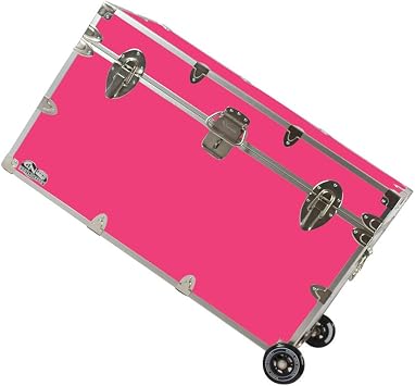 C&N Footlockers - XL Graduate Storage Trunk w/Wheels - Made in the USA - STEEL Footlocker for College Dorm Room & Summer