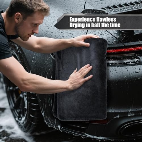 Microfiber Car Drying Towel 24"x36", 1400GSM Twisted Loop Super Absorbent