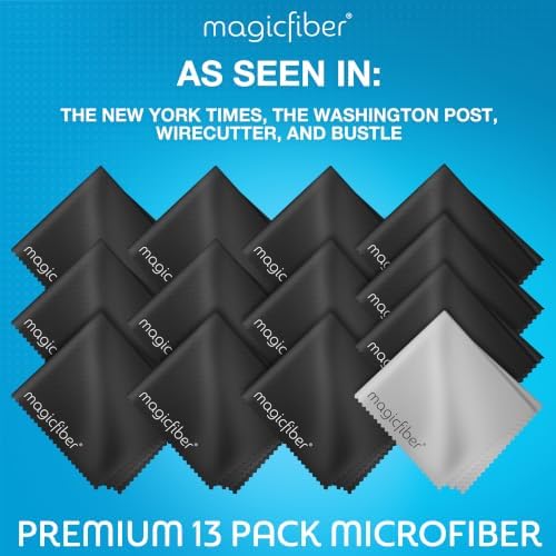 Microfiber Cleaning Cloth, Glasses Cleaner, Eyeglass Wipes, 13pk