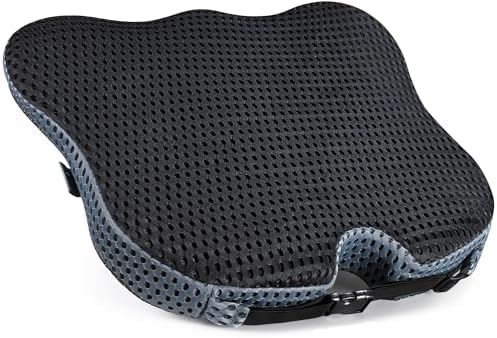Wedge Car Seat Cushion for Driving for Better Visibility & Sciatica Relief
