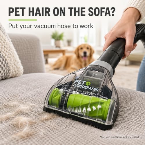Pet Turbo Brush Attachment | Compatible with Bissell Vacuums – Air-Driven Pet Hair Eraser Tool – Fits CleanView, PowerForce, Pet Hair Eraser & More – Replaces 1634607 & 1614936, 1607765