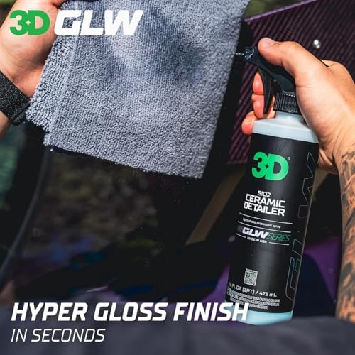 SiO2 Ceramic Detailer 1 Gallon – Quick Detailer with Advanced SiO2 Polymers – Hydrophobic Protection, UV Defense, High Gloss Finish, Ceramic Coating Booster – Professional Car Care – Made in USA