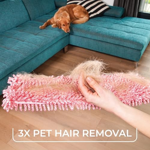 Pet Pro Microfiber Hair & Dust Mop | 3X Pet Hair Removal* | Electrostatic Dry Dust Mop for Dog & Cat Homes | Hardwood, Tile & Hard Floor Cleaning