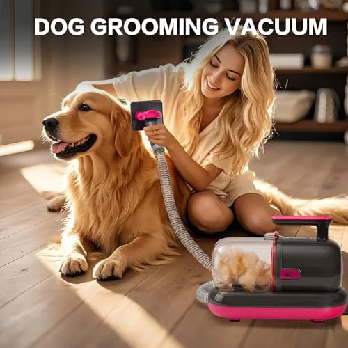 Dog Grooming Vacuum Kit, 1.2L, Dyson-Style Gray