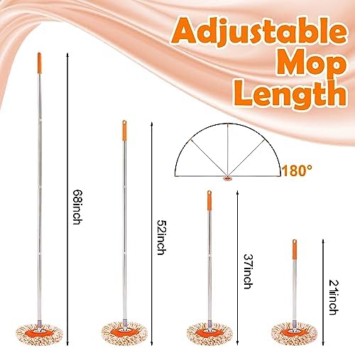 Wall Mop - 68" Wall Cleaner, Baseboard Cleaner, Professional-Grade Cleaning Tool with Handle, Dust Mop, Ceiling Fan Duster