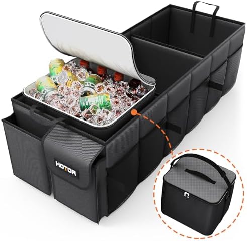 Trunk Organizer, Sturdy Foldable with Cooler for Car, Sudan & SUV