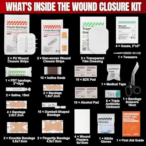 Wound Closure Kit with 3 Types Butterfly Bandages