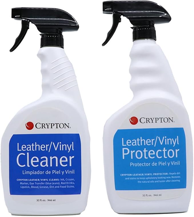 Crypton Leather/Vinyl Cleaner & Protector Kit 2-32 oz Bottles