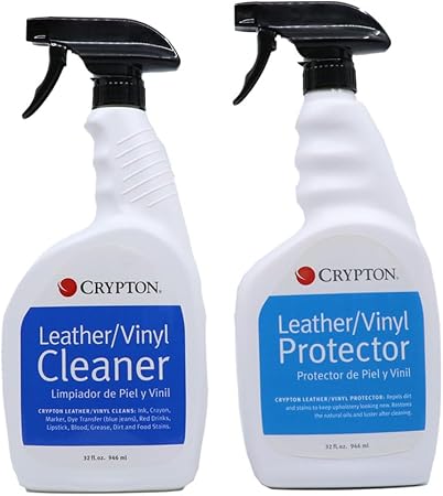 Crypton Leather/Vinyl Cleaner & Protector Kit 2-32 oz Bottles