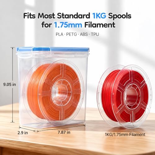Filament Storage Box, 6-Pack 3D Printer Filament Storage Containers