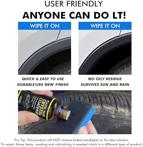 Plastic Restorer for Cars, Ceramic Coating Black Trim Restoration