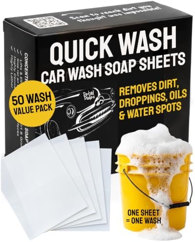 Quick Car Wash Soap Sheets 50-pc Value Pack, Car Shampoo