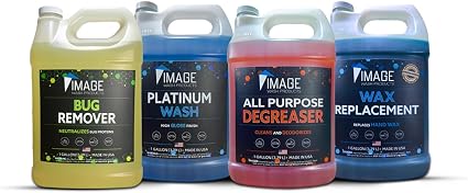 Image Wash Products Truckers Choice 4 Gallon Kit - All Purpose Degreaser, Bug Remover, Platinum Wash foaming soap, Wax R