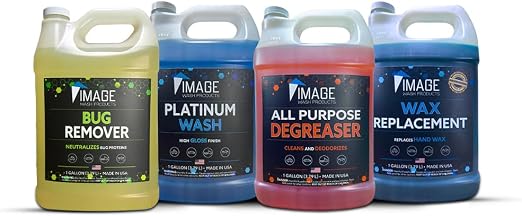Image Wash Products Truckers Choice 4 Gallon Kit - All Purpose Degreaser, Bug Remover, Platinum Wash foaming soap, Wax R